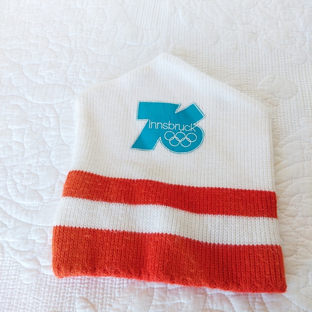SOLD RARE Vtg 1976 Innsbruck Winter Olympics Beanie Hat 1976 Retro Austria Made
